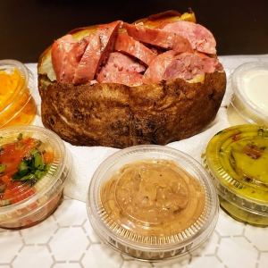 Smoked Brisket filled Baked Potato