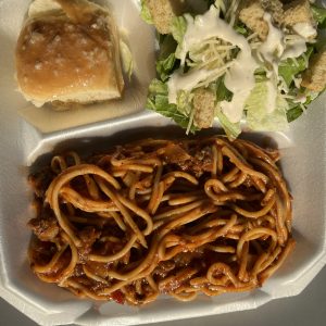 Spaghetti Pasta w/ Meaty Sauce