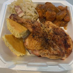 Baked half chicken
